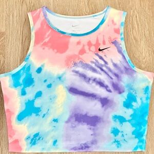 Nike Dri-Fit Tie Dye Crop Top Tank Women’s Medium Athleisure Y2K Activewear